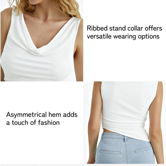 OGL move-Naked Sensation Eco-SkinKiss® Rib  Cowl Asymmetrical shirt pink - Picture 7 of 14